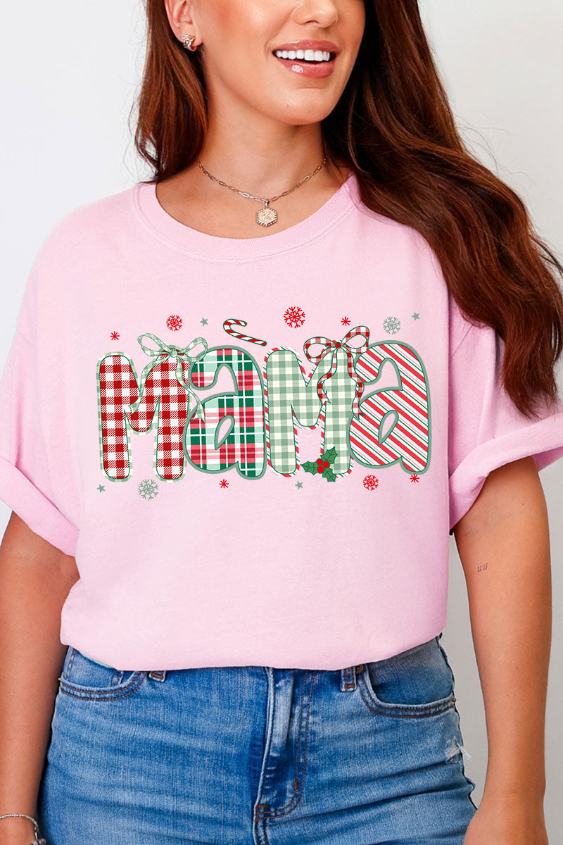 Candy Cane Lane Mama Comfort Colors Adult Ring-Spun Cotton Tee