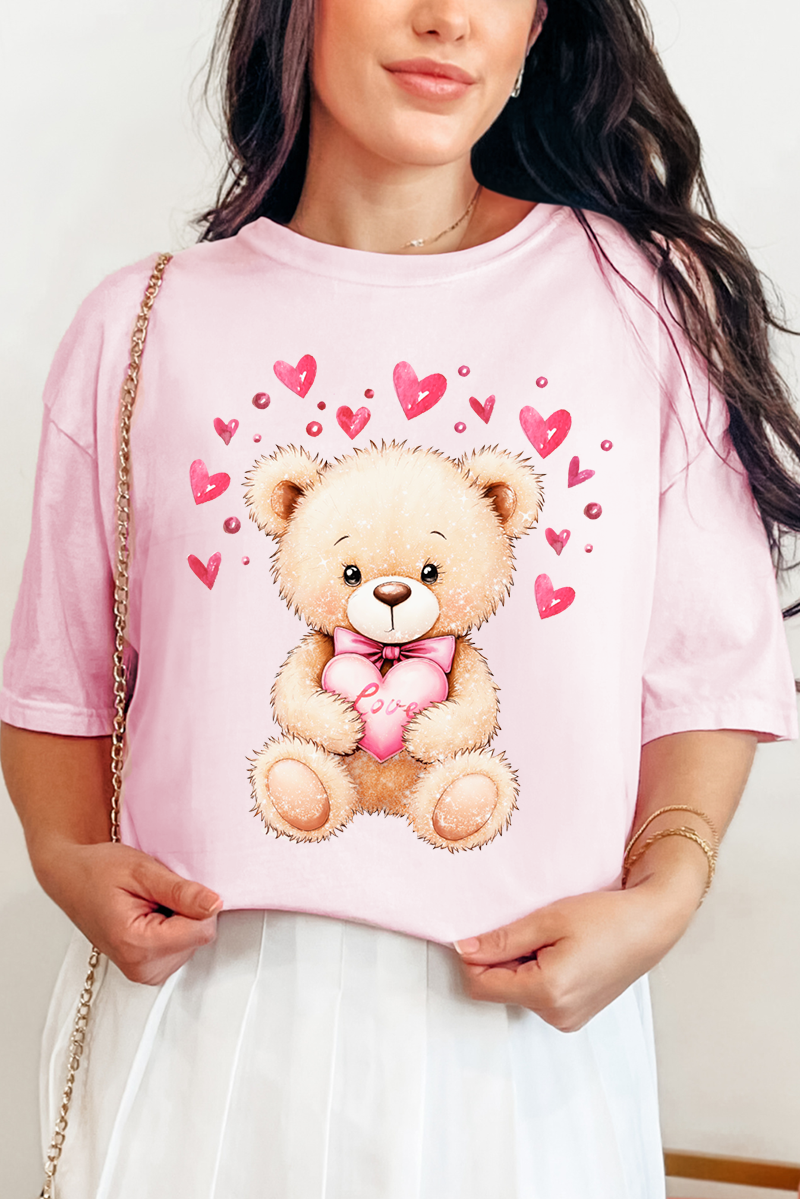 Teddy In Love Comfort Colors Adult Ring-Spun Cotton Tee