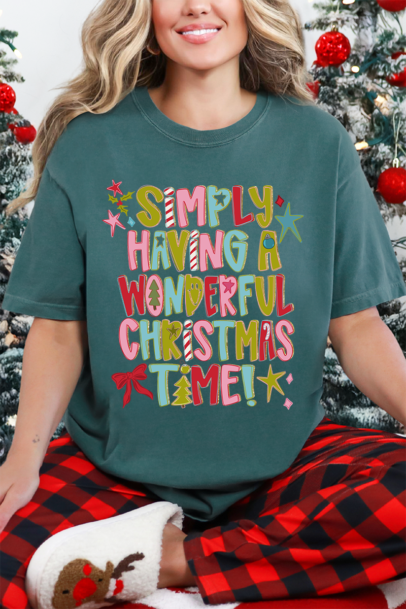 A Wonderful Christmas Time Comfort Colors Adult Ring-Spun Cotton Tee