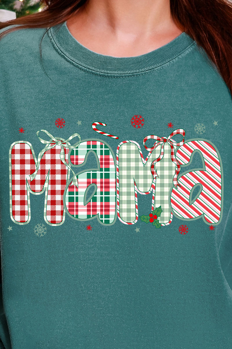 Candy Cane Lane Mama Comfort Colors Adult Ring-Spun Cotton Tee