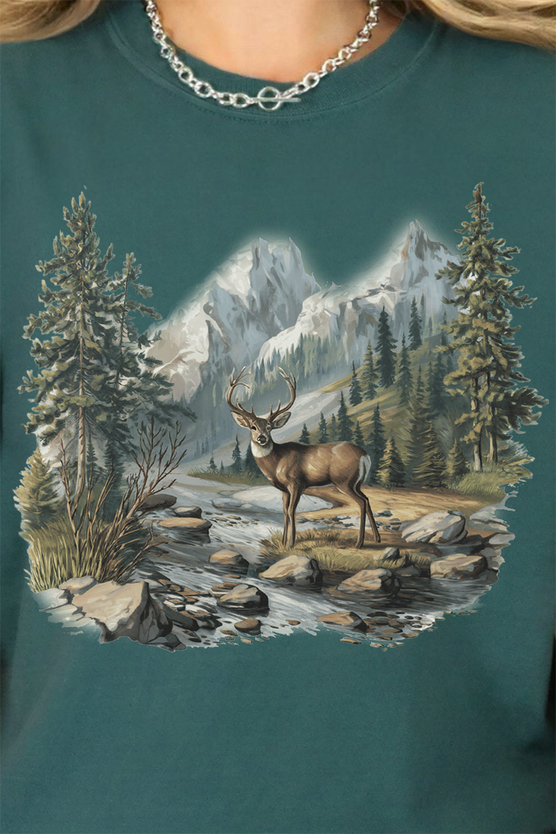Alpine Deer Comfort Colors Adult Ring-Spun Cotton Tee