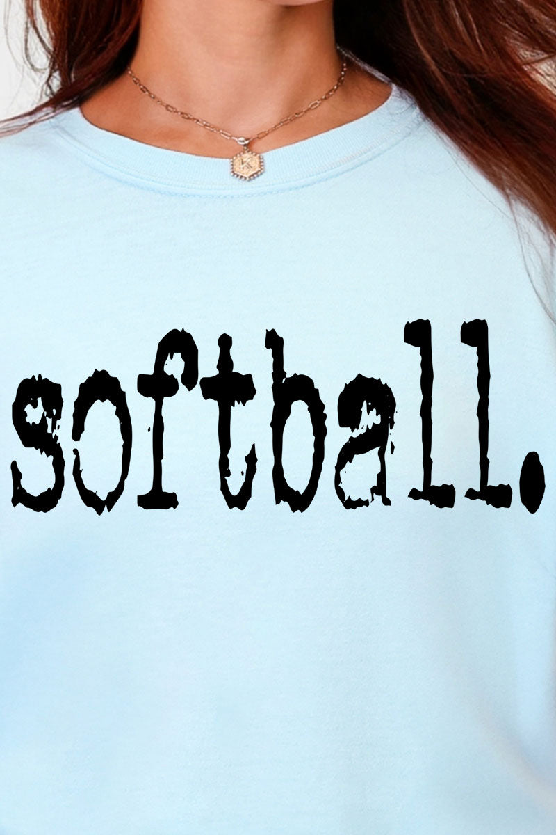 Distressed Softball. Comfort Colors Adult Ring-Spun Cotton Tee