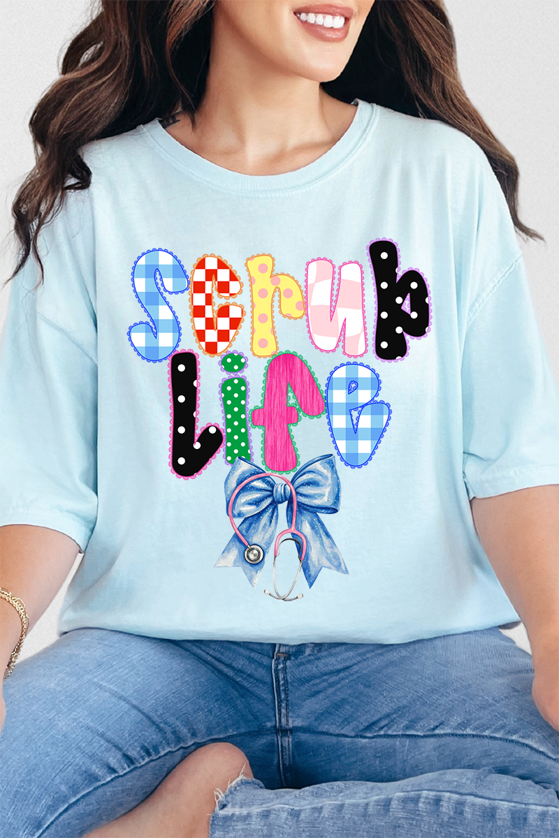 Lace Scrub Life Comfort Colors Adult Ring-Spun Cotton Tee