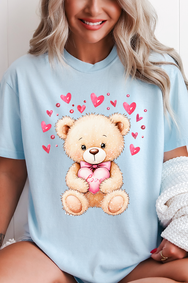 Teddy In Love Comfort Colors Adult Ring-Spun Cotton Tee
