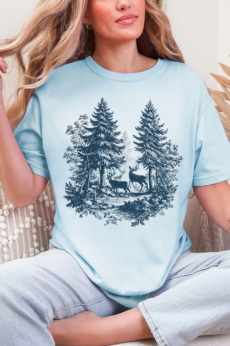 Woodland Buck Comfort Colors Adult Ring-Spun Cotton Tee