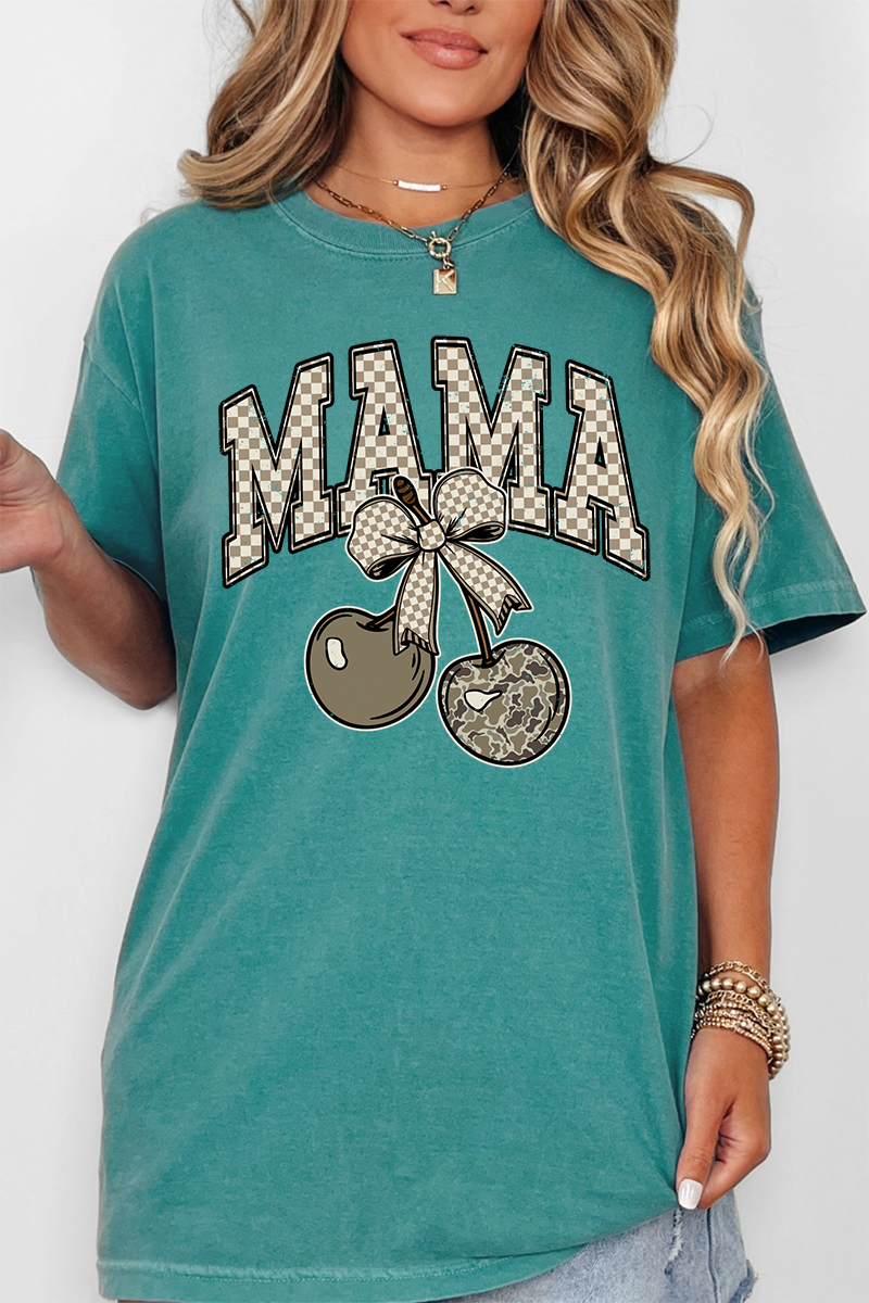 Cherry Luxe Mama Comfort Colors Adult Ring-Spun Cotton Tee