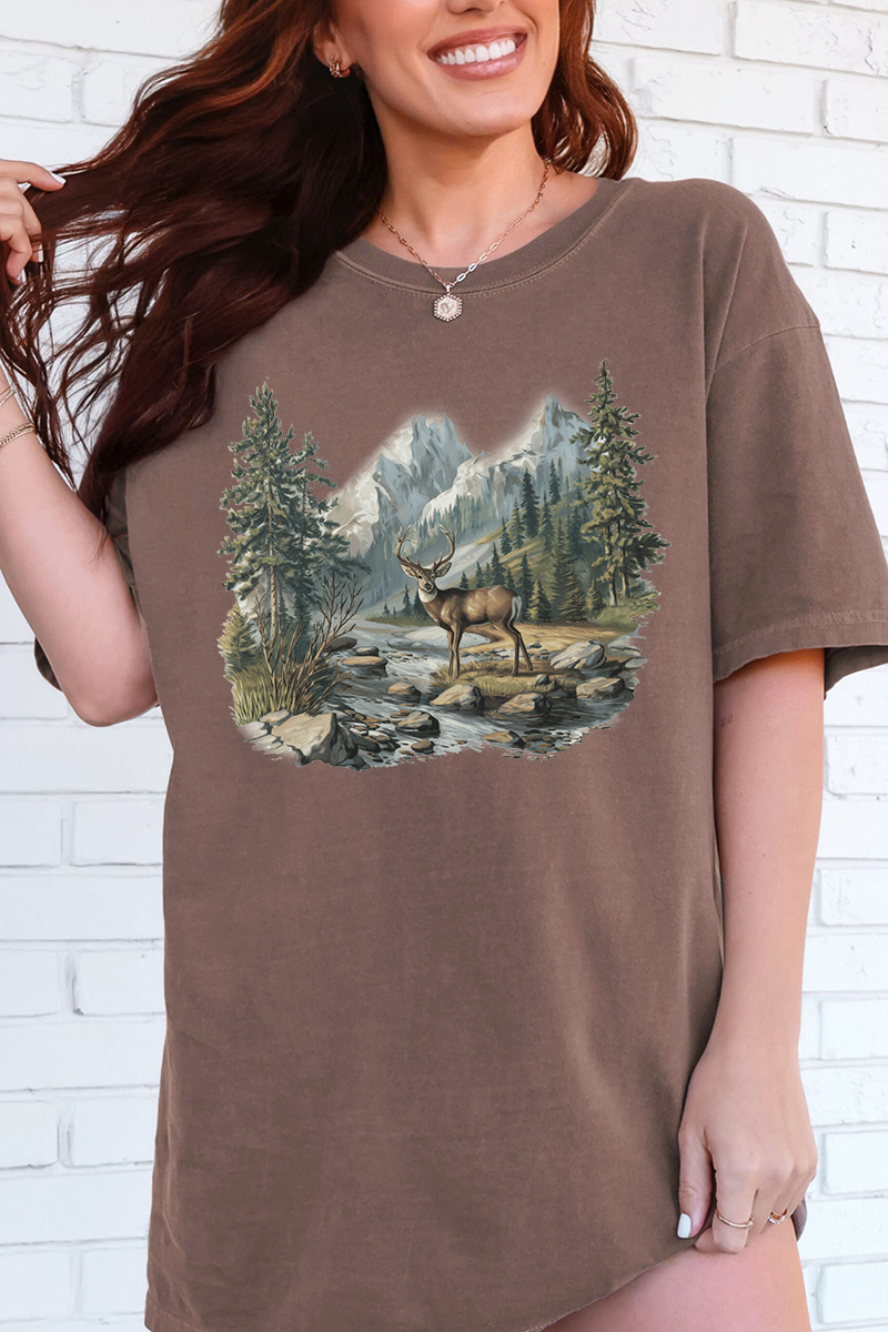 Alpine Deer Comfort Colors Adult Ring-Spun Cotton Tee