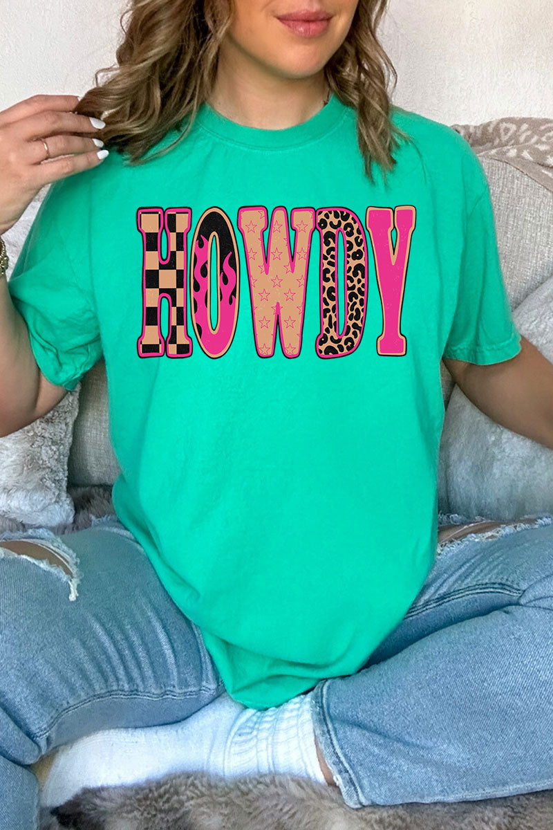 Pink Heat Howdy Comfort Colors Adult Ring-Spun Cotton Tee