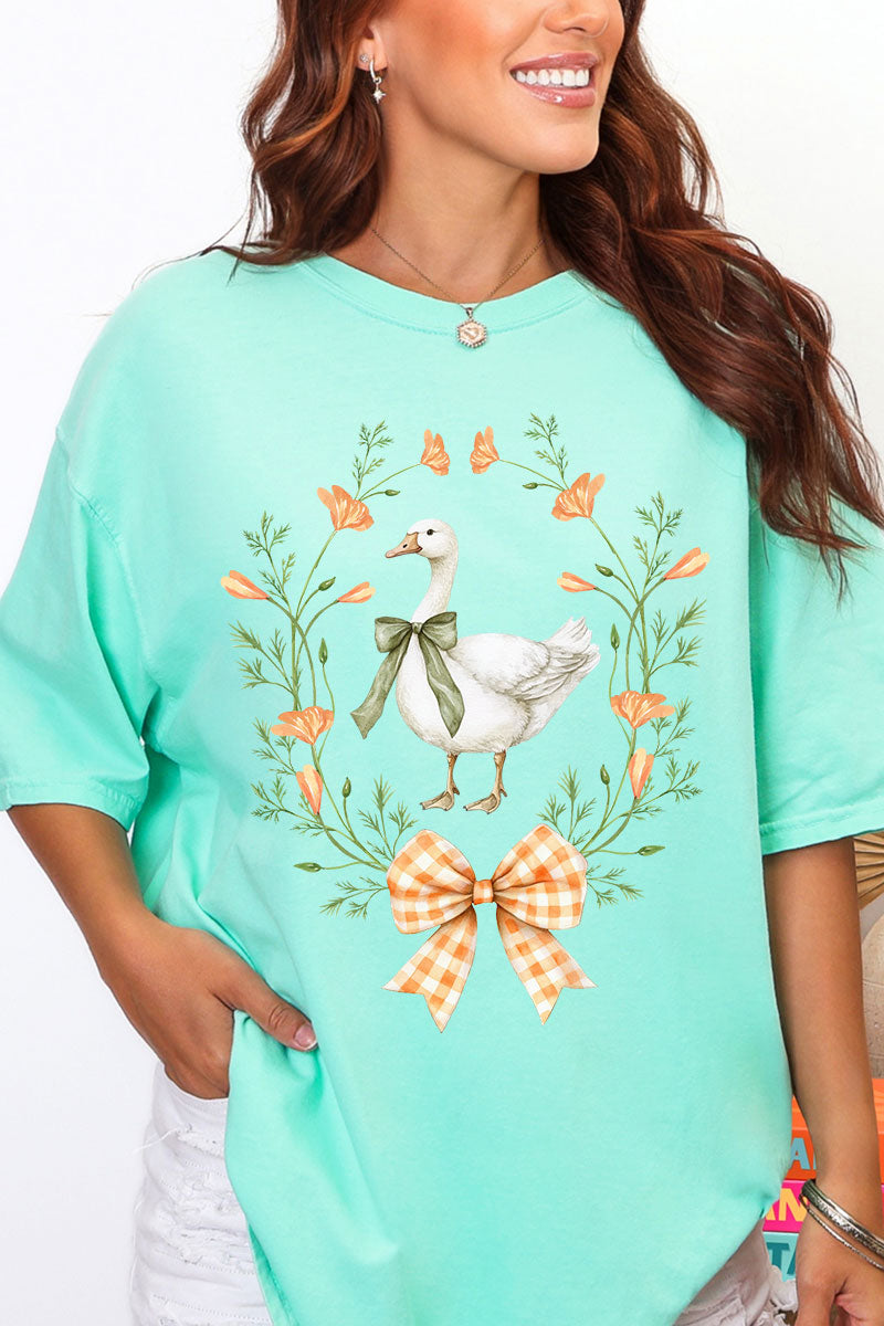 Peach Petals Goose Comfort Colors Adult Ring-Spun Cotton Tee