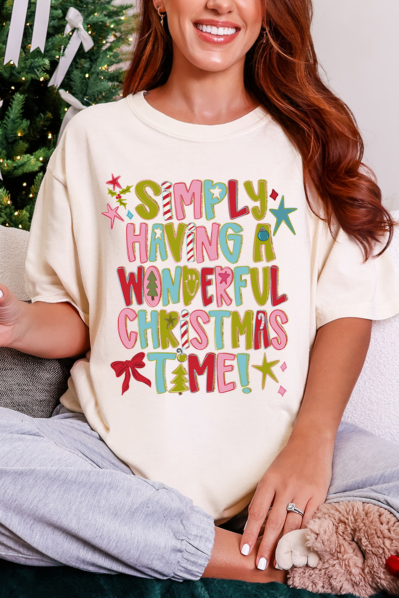 A Wonderful Christmas Time Comfort Colors Adult Ring-Spun Cotton Tee