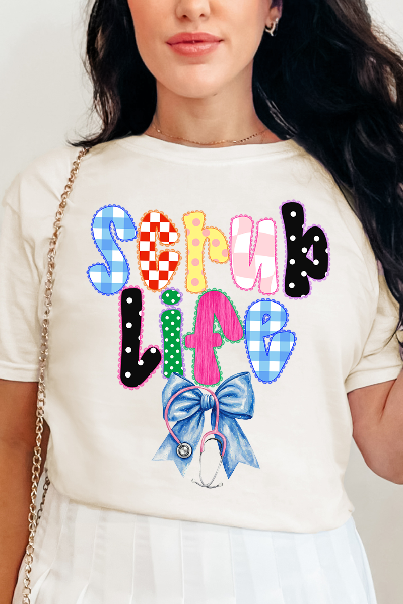 Lace Scrub Life Comfort Colors Adult Ring-Spun Cotton Tee