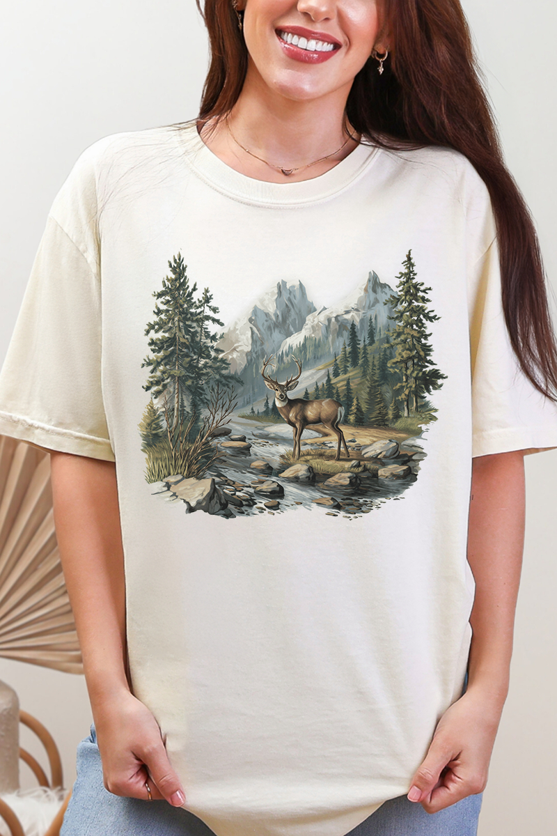 Alpine Deer Comfort Colors Adult Ring-Spun Cotton Tee