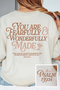 Wonderfully Made Front & Back Comfort Colors Adult Ring-Spun Cotton Tee