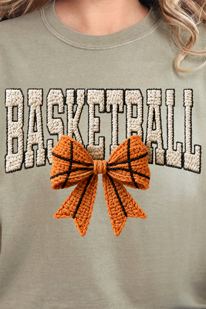 Faux Yarn Basketball Coquette Comfort Colors Adult Ring-Spun Cotton Tee