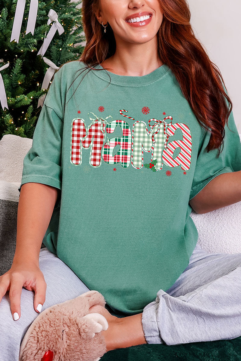 Candy Cane Lane Mama Comfort Colors Adult Ring-Spun Cotton Tee