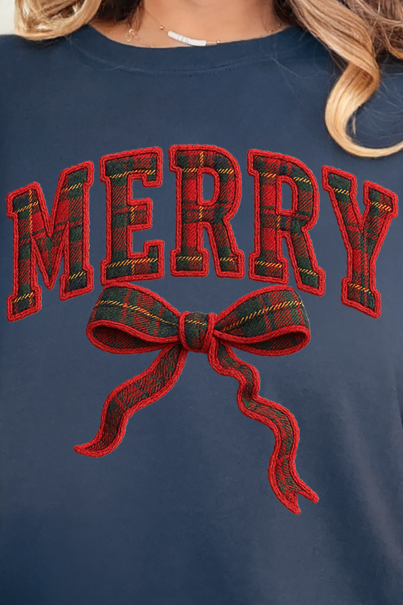 Merry In Plaid Comfort Colors Adult Ring-Spun Cotton Tee