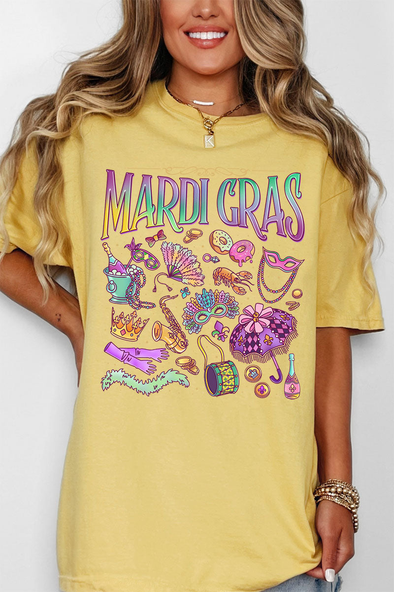 Beads, Bows, and Bourbon St Comfort Colors Adult Ring-Spun Cotton Tee