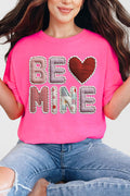 Be Mine Faux Yarn Comfort Colors Adult Ring-Spun Cotton Tee