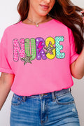 Distressed Retro Nurse Comfort Colors Adult Ring-Spun Cotton Tee