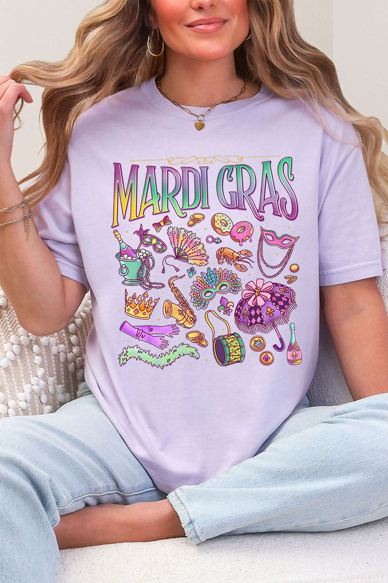 Beads, Bows, and Bourbon St Comfort Colors Adult Ring-Spun Cotton Tee