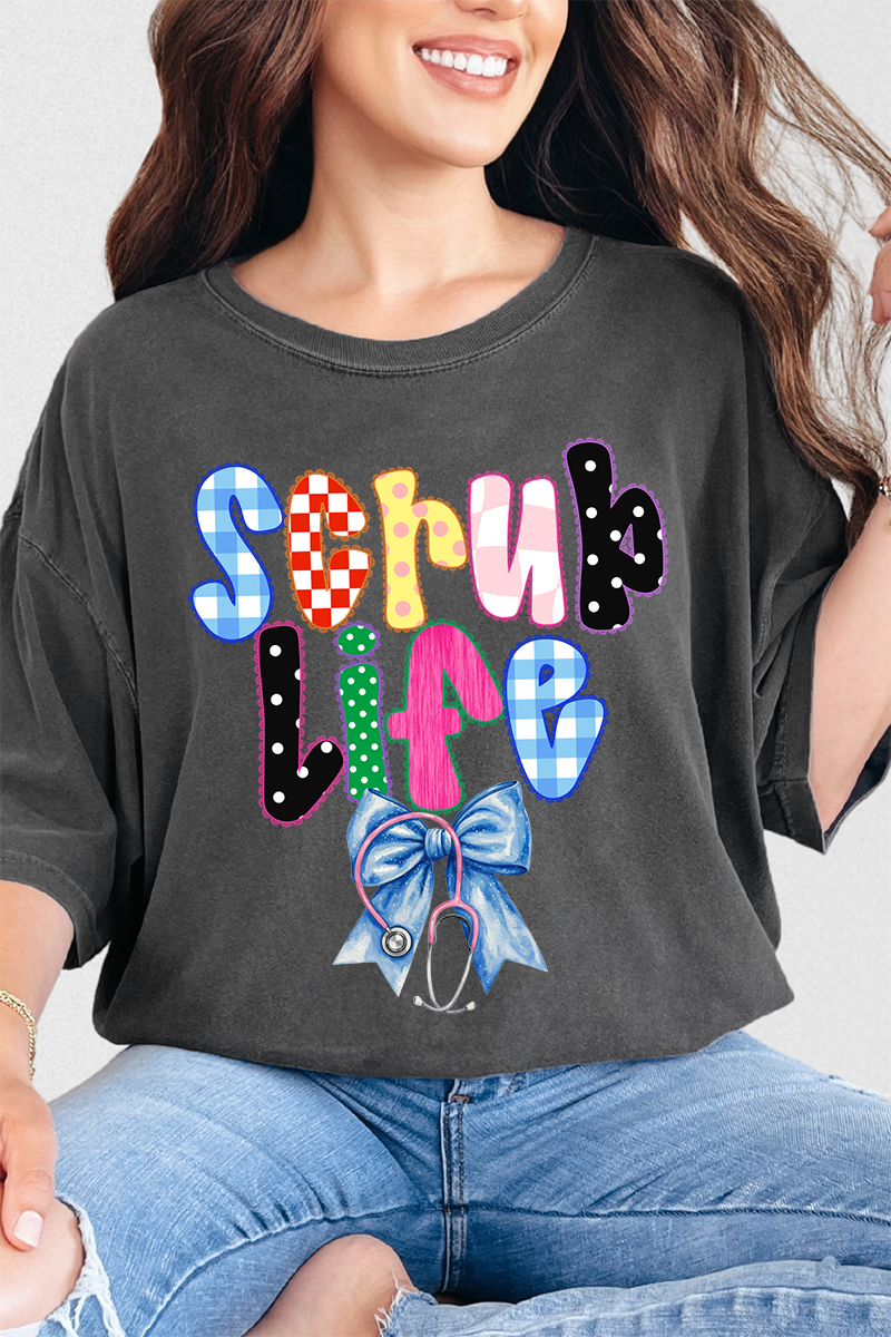 Lace Scrub Life Comfort Colors Adult Ring-Spun Cotton Tee