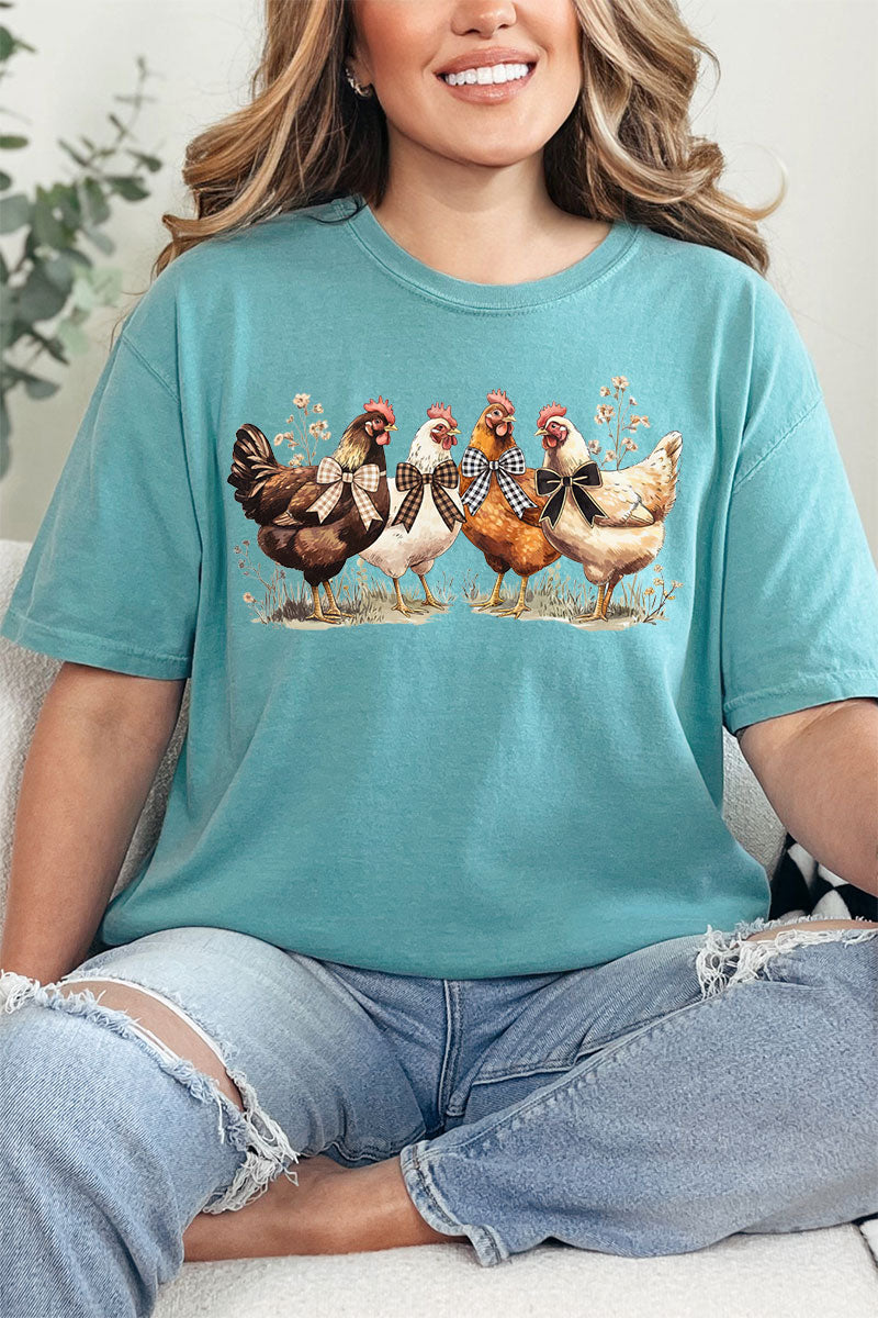 Coquette Chickens Comfort Colors Adult Ring-Spun Cotton Tee
