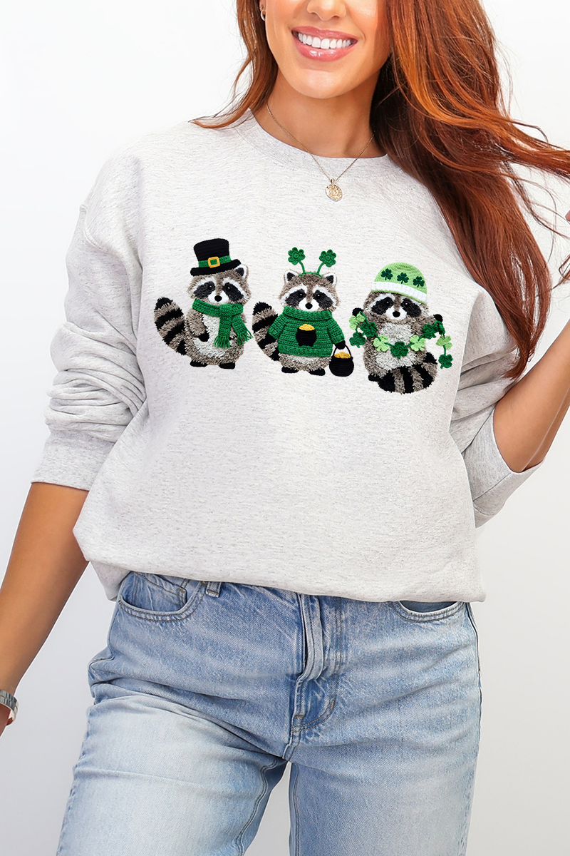 Faux Yarn Clover Crew Heavy Blend Sweatshirt product image 3