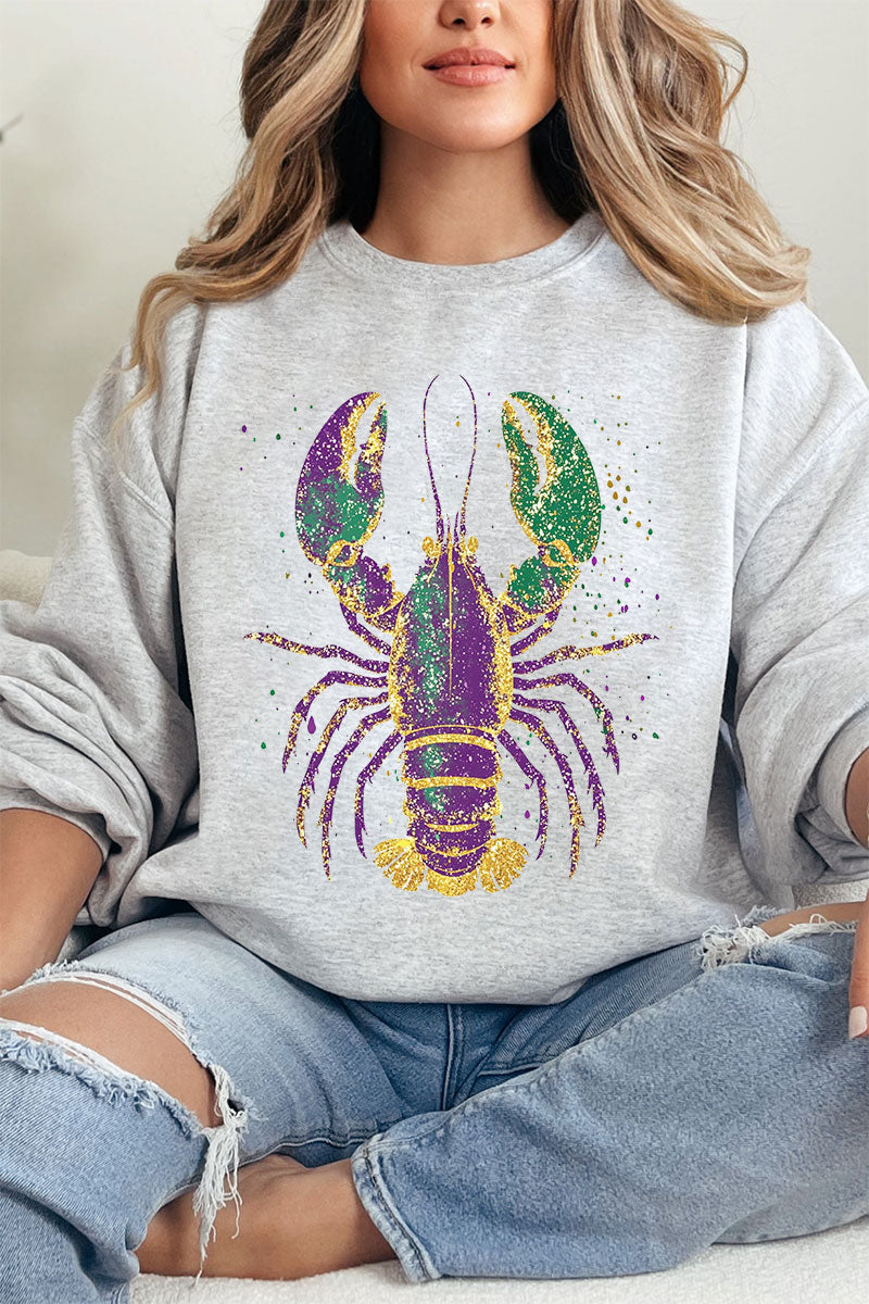 Glitzy Gras Crawfish Heavy Blend Crew Sweatshirt product image 3