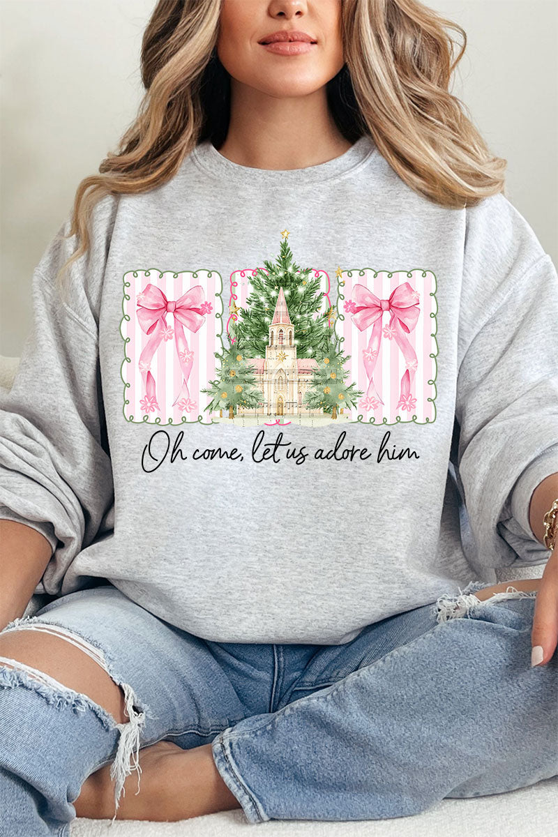 Notes Oh Come Let Us Adore Him Heavy Blend Crew Sweatshirt product image 3