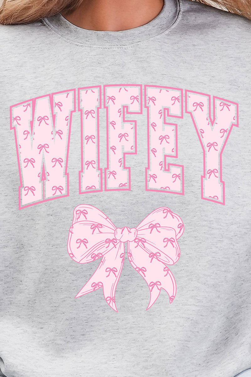Pink Wifey Coquette Heavy Blend Crew Sweatshirt product image 2
