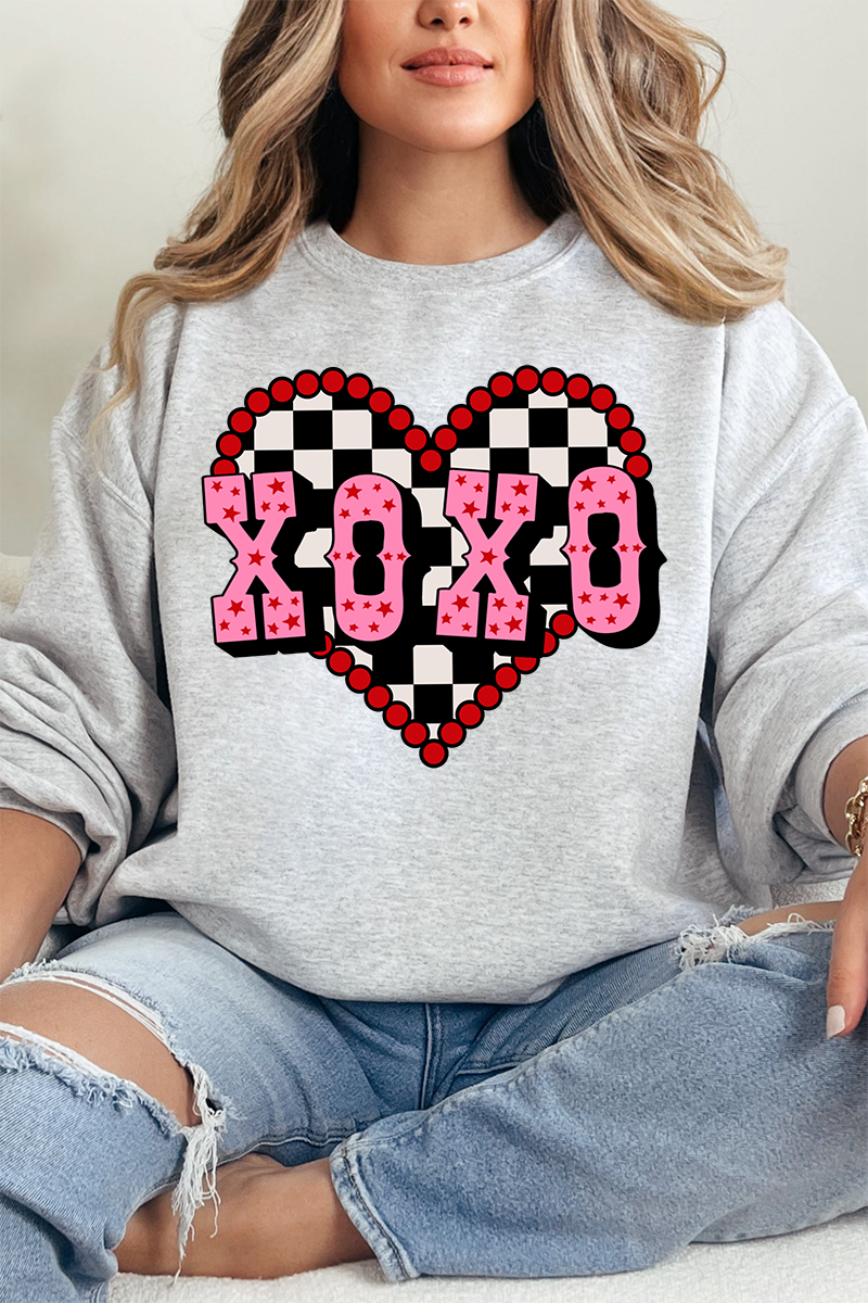 Rockabilly XOXO Heavy Blend Crew Sweatshirt product image 1