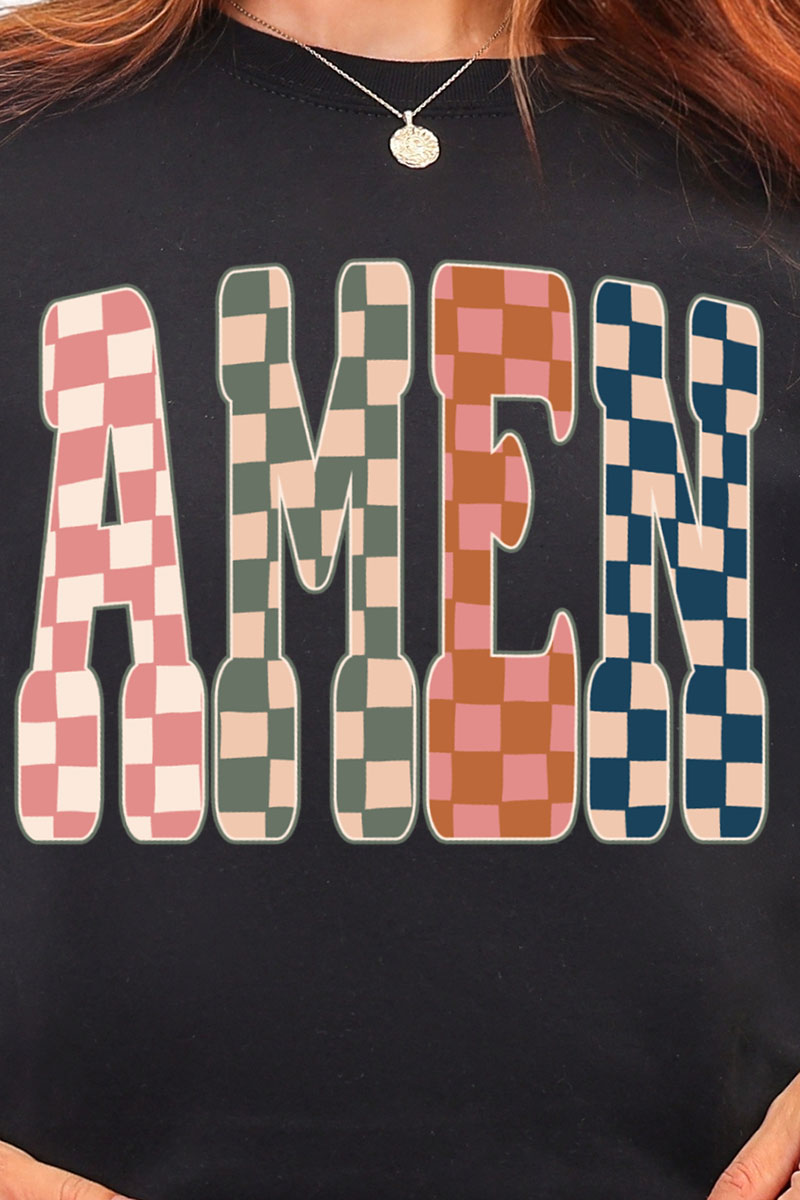 Checkered Amen Heavy Blend Crew Sweatshirt product image 2