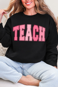 Checkered Teach Heavy Blend Crew Sweatshirt product image 1