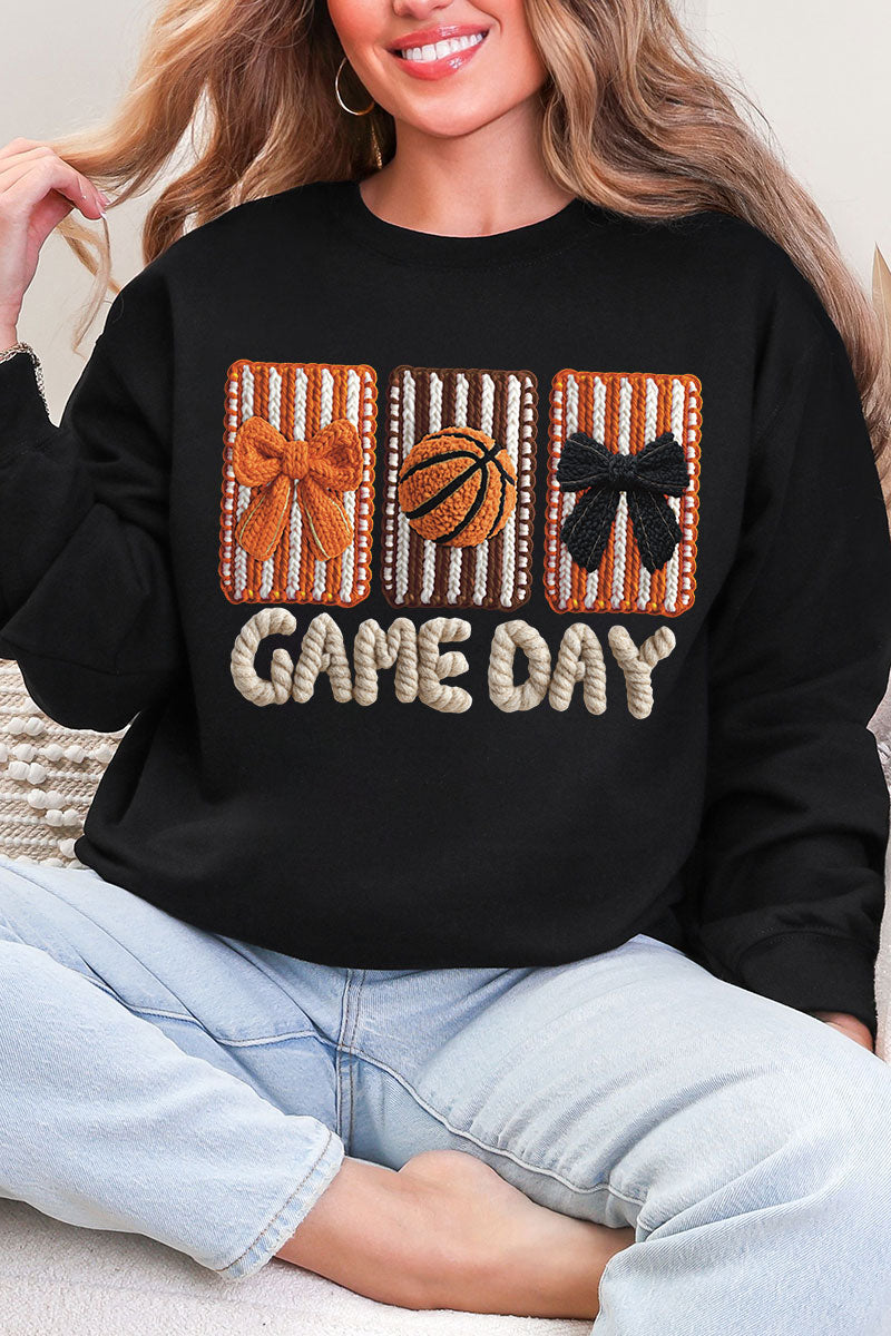 Faux Yarn Coquette Game Day Heavy Blend Crew Sweatshirt product image 3