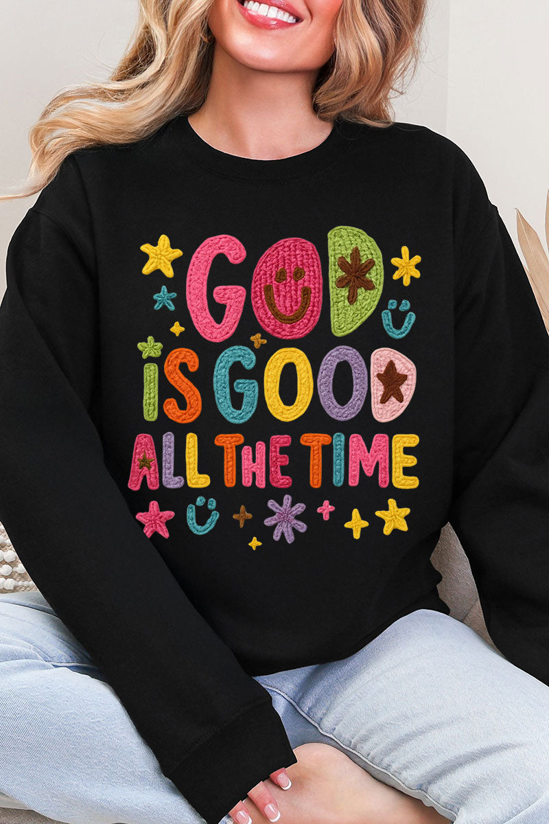 Faux Yarn God Is Good Heavy Blend Crew Sweatshirt product image 3
