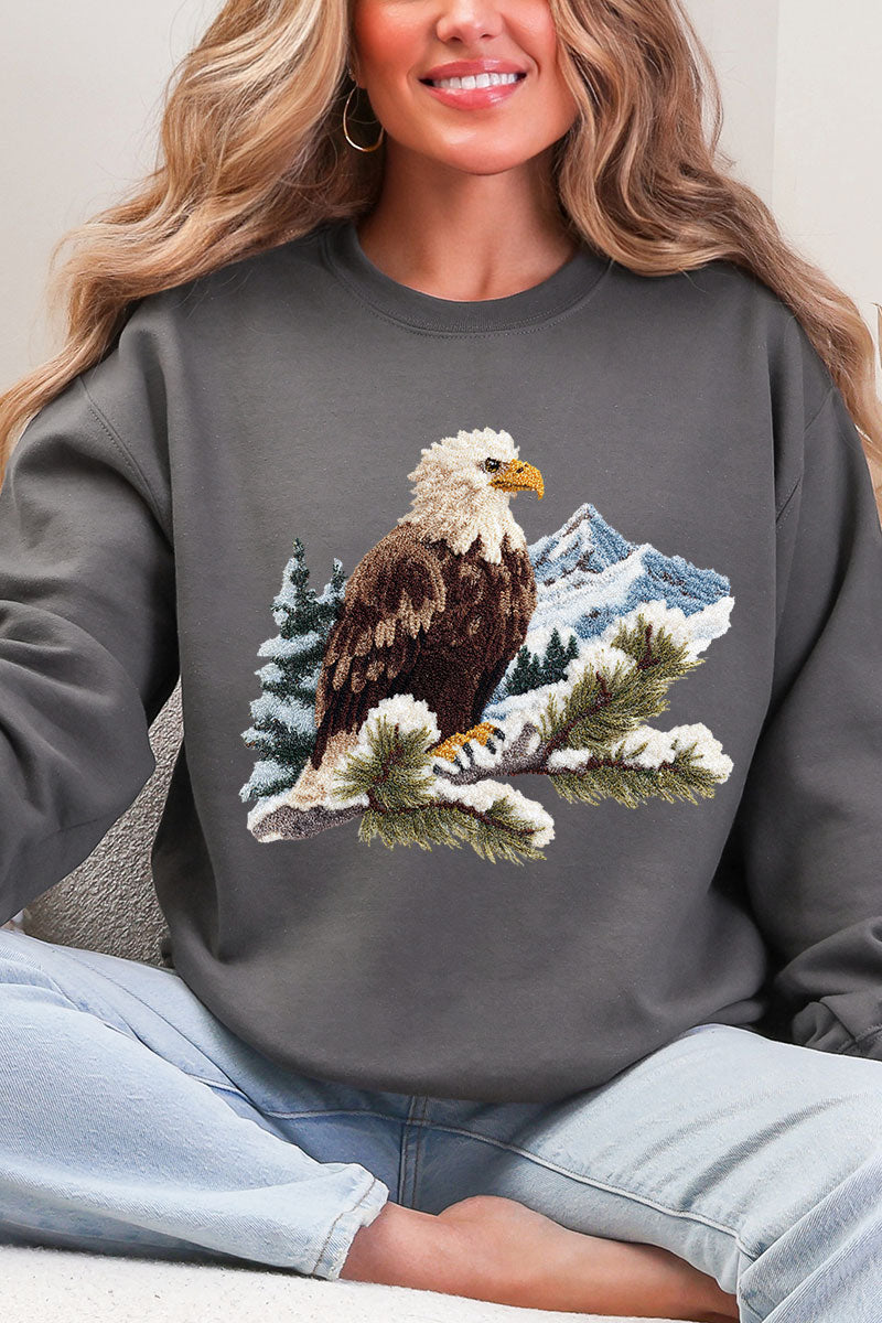 Faux Yarn Winter Eagle Heavy Blend Crew Sweatshirt product image 3