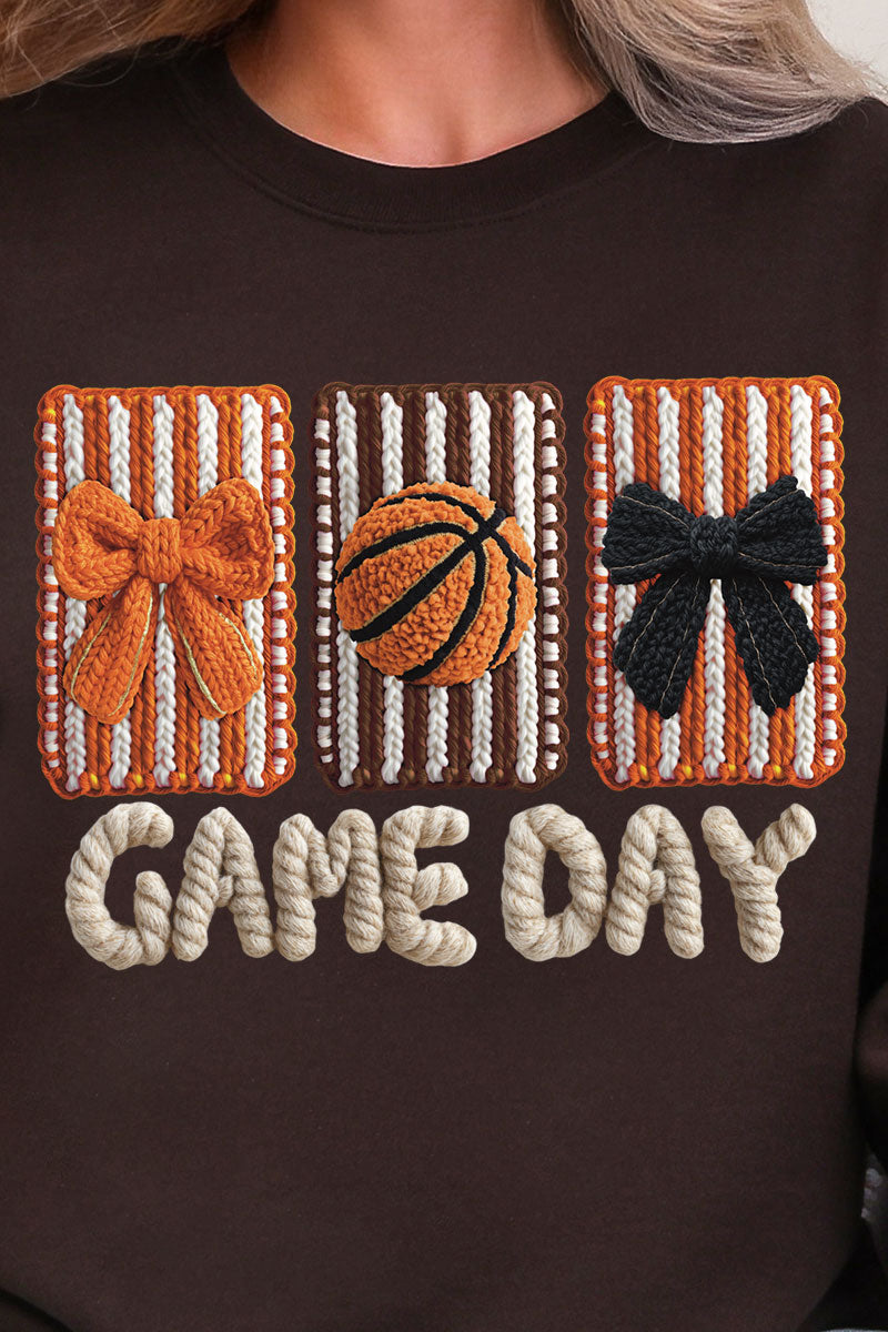 Faux Yarn Coquette Game Day Heavy Blend Crew Sweatshirt product image 2
