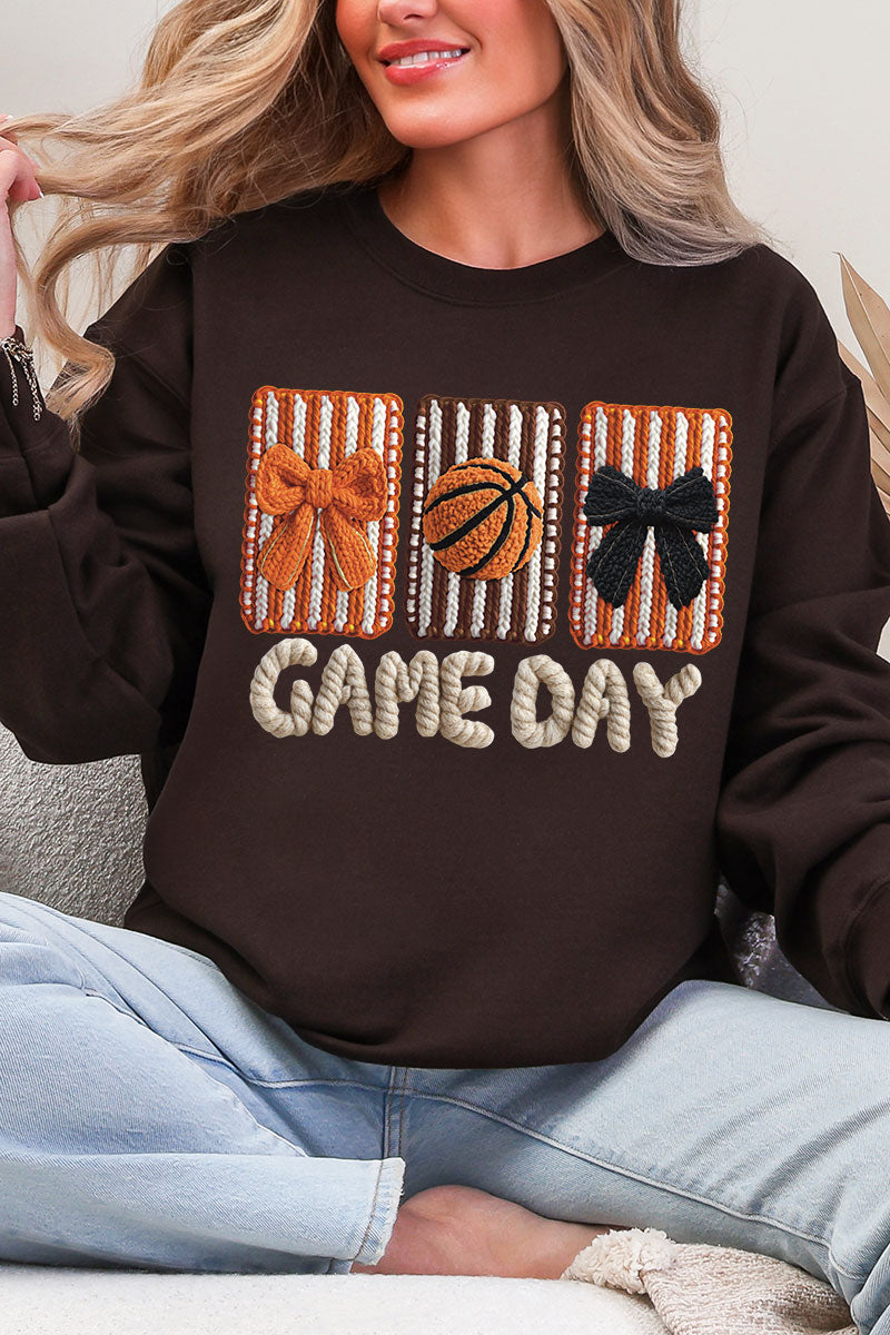 Faux Yarn Coquette Game Day Heavy Blend Crew Sweatshirt product image 1
