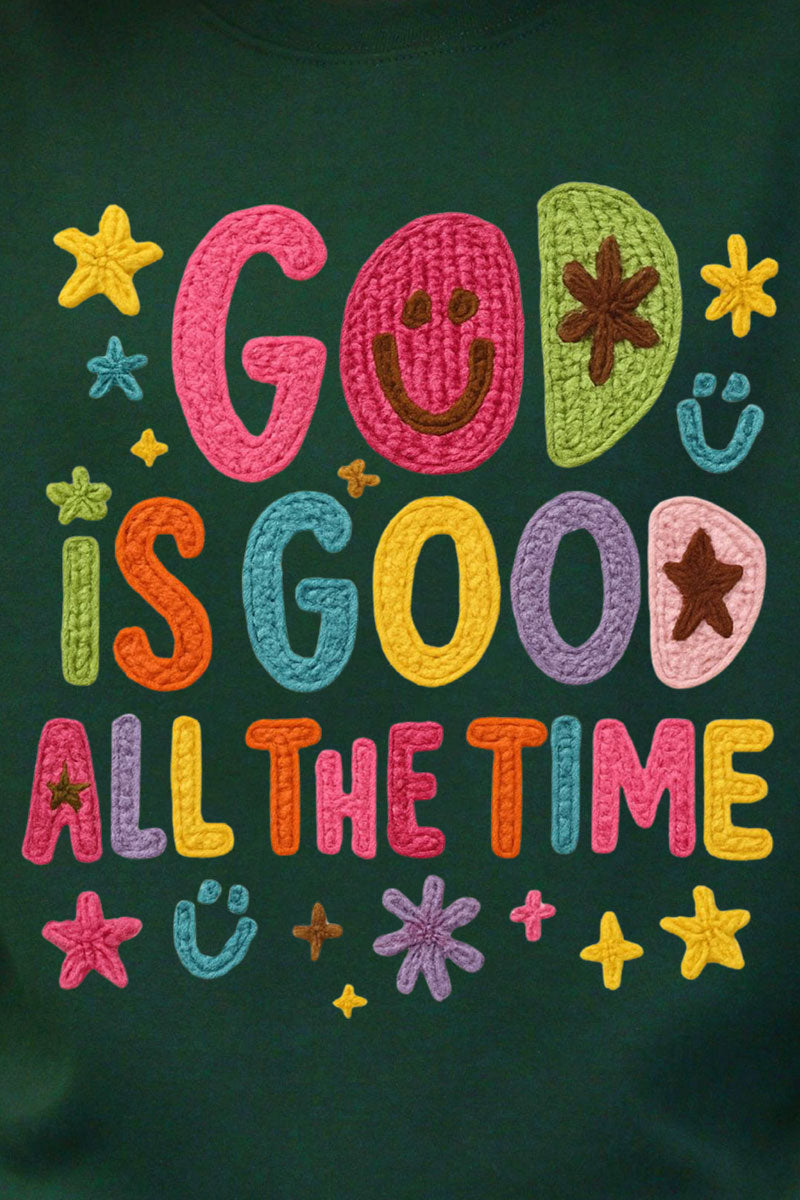 Faux Yarn God Is Good Heavy Blend Crew Sweatshirt product image 2