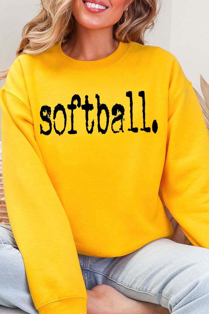 Distressed Softball. Heavy Blend Crew Sweatshirt product image 4