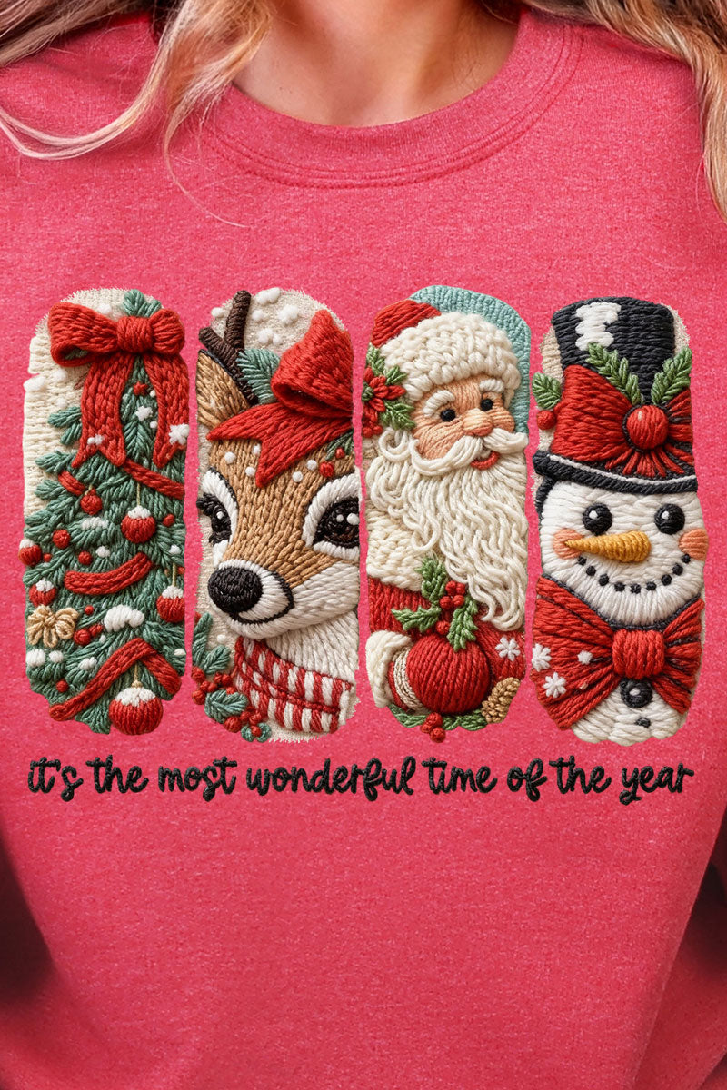 Faux Yarn Most Wonderful Time Heavy Blend Crew Sweatshirt product image 2