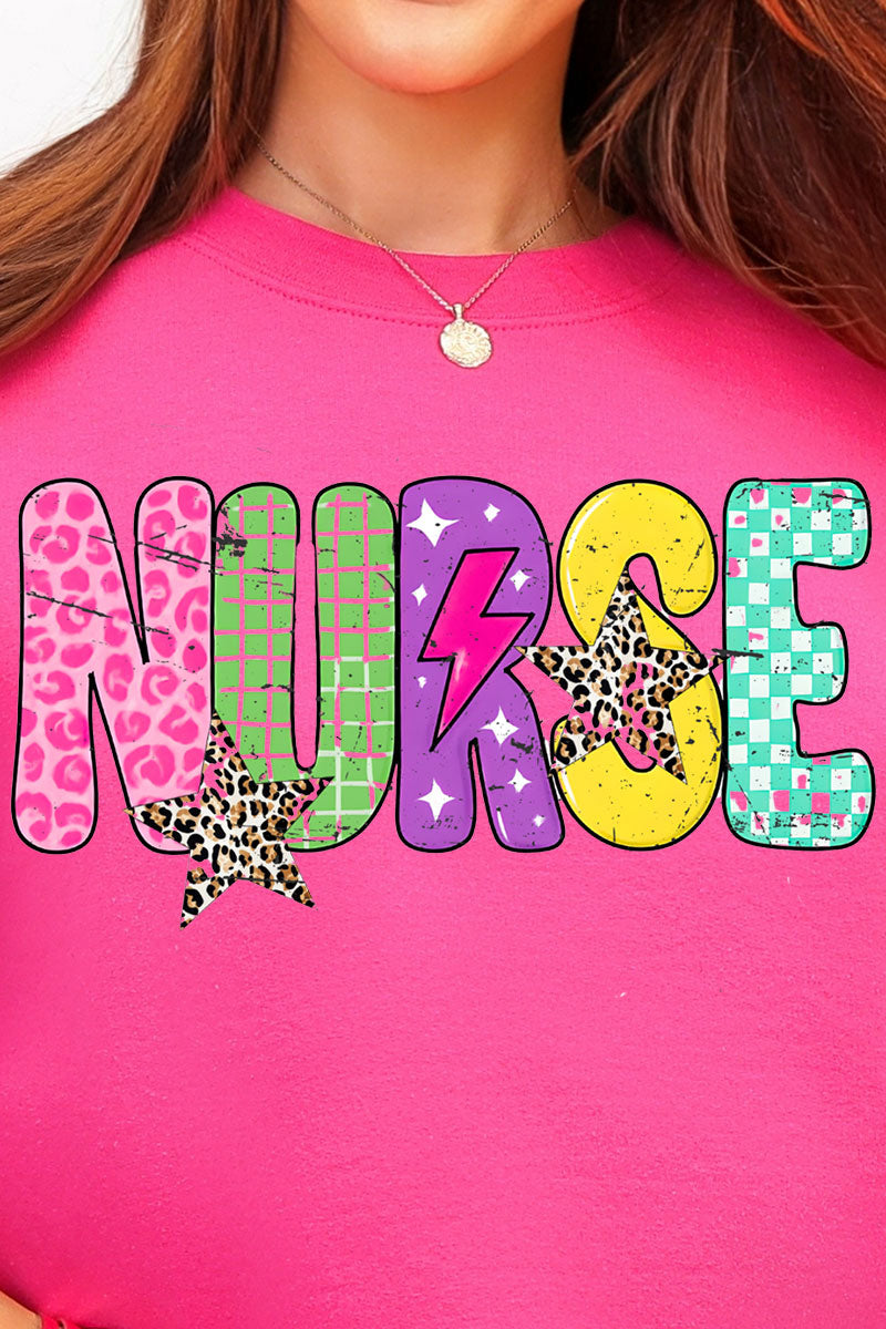 Distressed Retro Nurse Heavy Blend Crew Sweatshirt product image 2