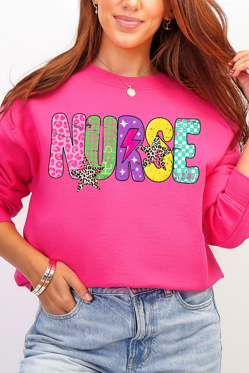 Distressed Retro Nurse Heavy Blend Crew Sweatshirt product image 1