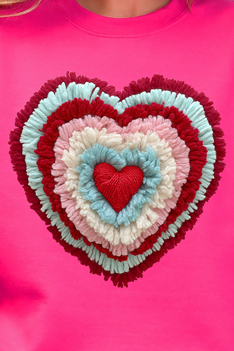Faux Yarn Heart Collection Heavy Blend Crew Sweatshirt product image 2