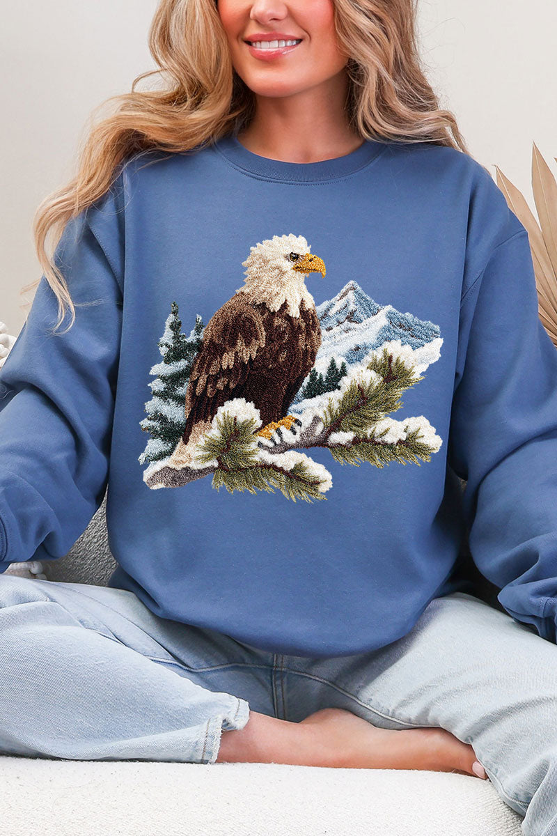 Faux Yarn Winter Eagle Heavy Blend Crew Sweatshirt product image 4