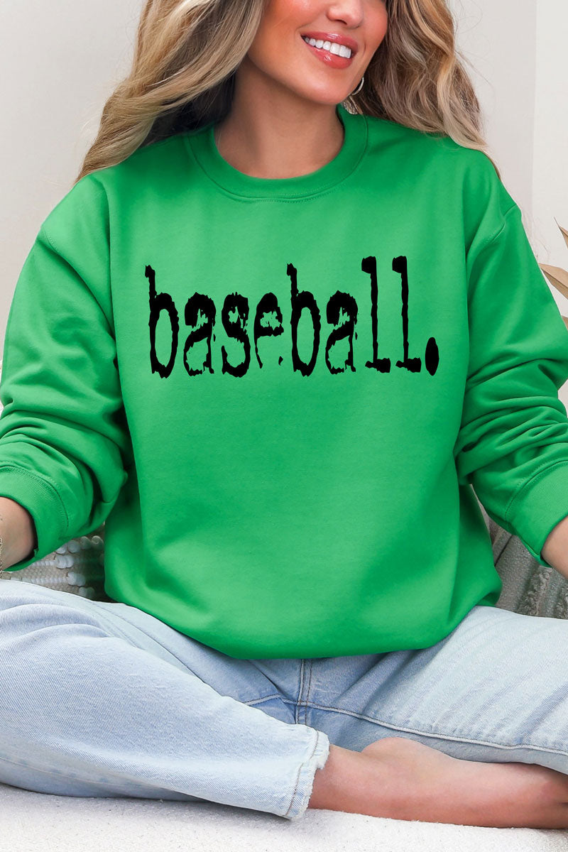 Distressed Baseball. Heavy Blend Crew Sweatshirt product image 5