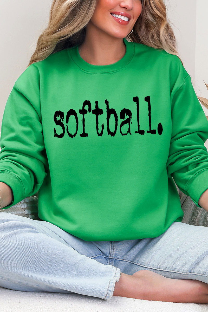Distressed Softball. Heavy Blend Crew Sweatshirt product image 5