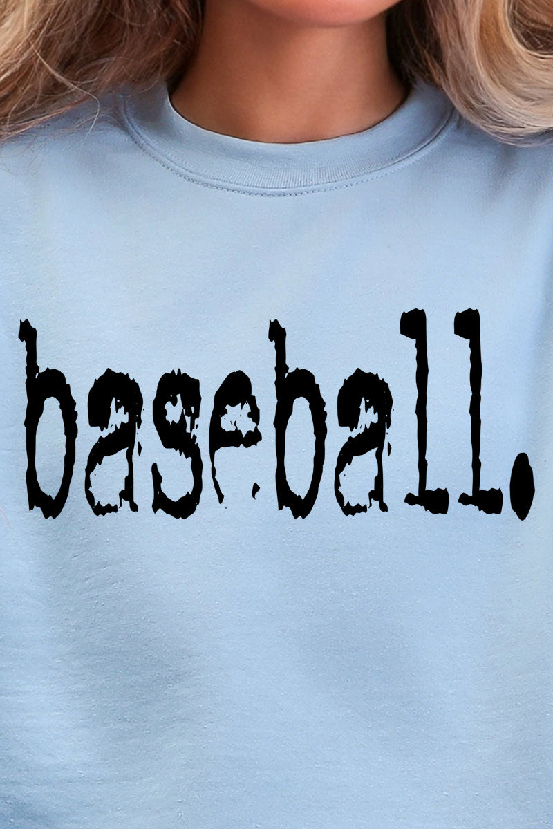 Distressed Baseball. Heavy Blend Crew Sweatshirt product image 2