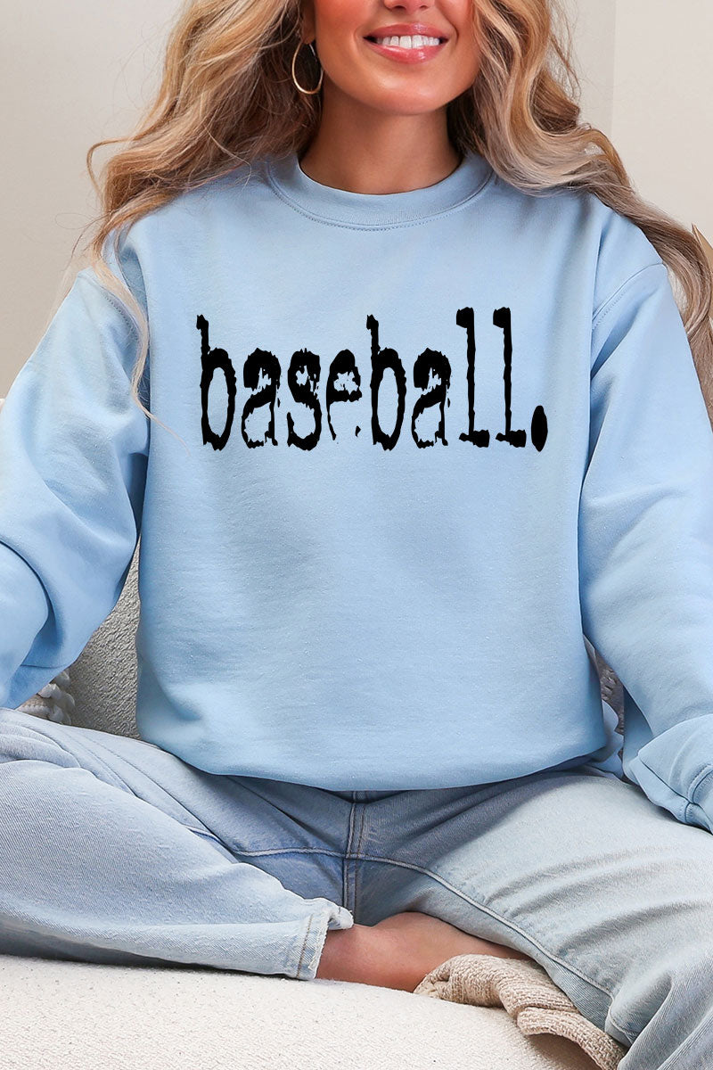 Distressed Baseball. Heavy Blend Crew Sweatshirt product image 1