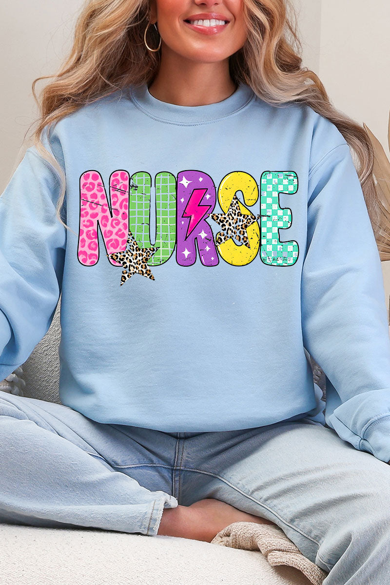 Distressed Retro Nurse Heavy Blend Crew Sweatshirt product image 4